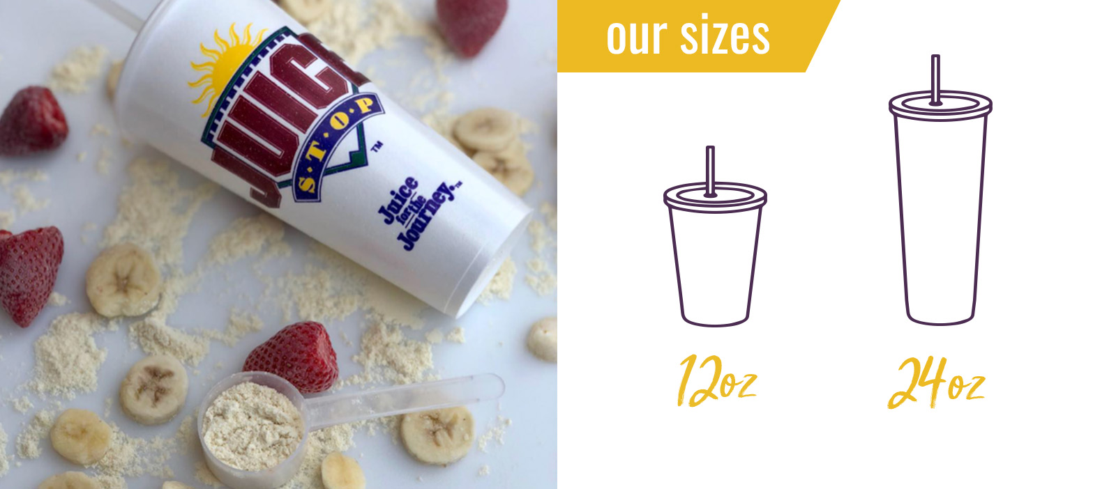 Smoothie Sizes Banner